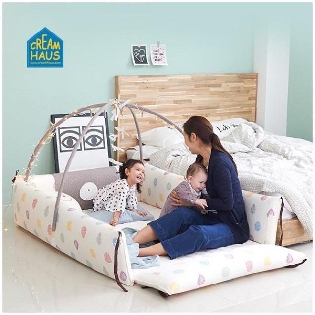 Creamhaus Inua Bumper Bed Playmat gym area baby toddler bed, Babies