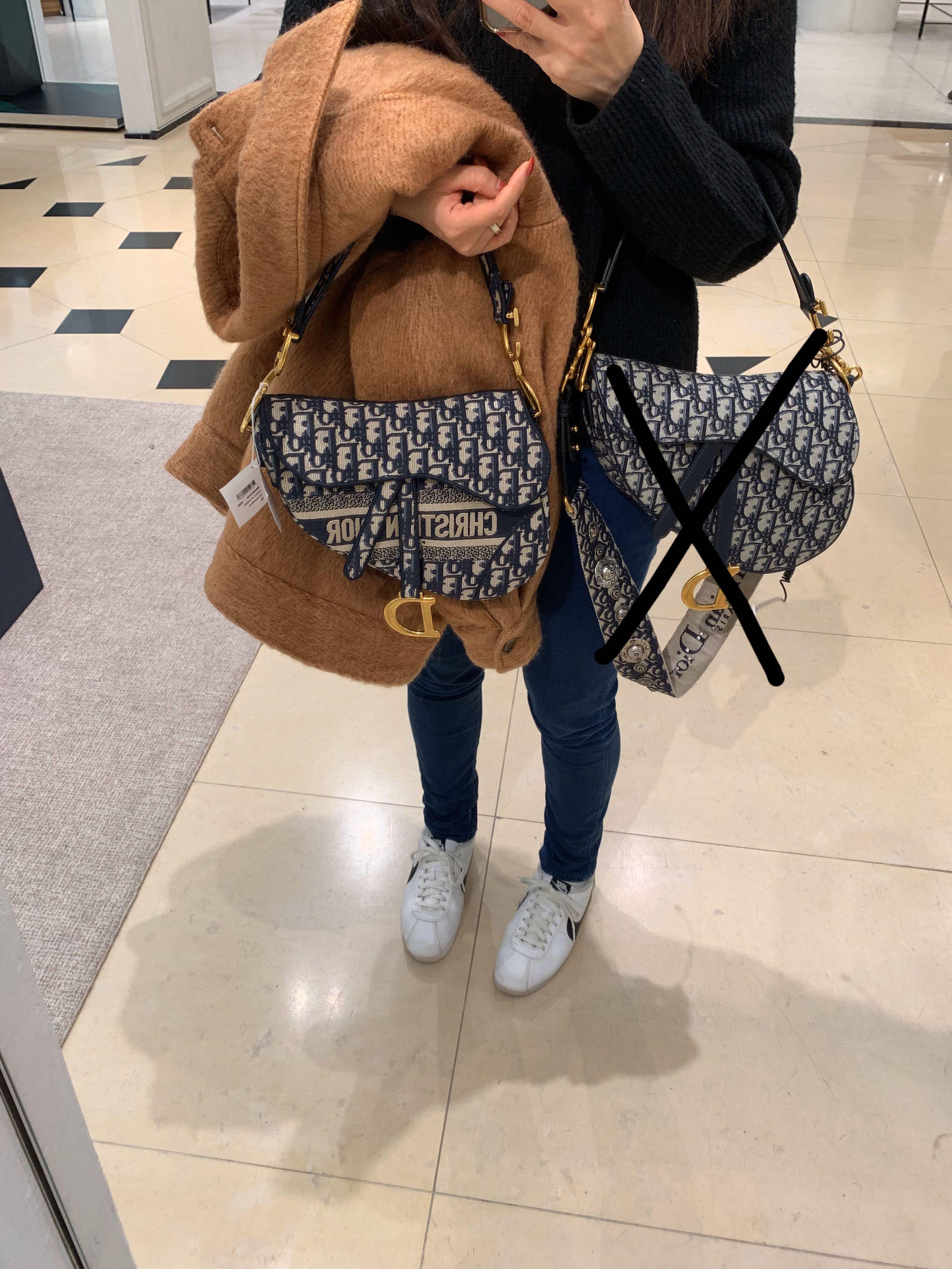 Dior saddle bag shop street style