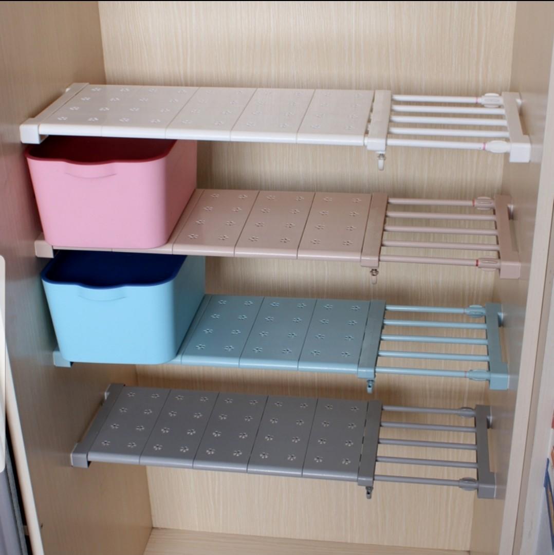 Expandable Shelf divider Rack for Cupboard Wardrobe, Furniture & Home