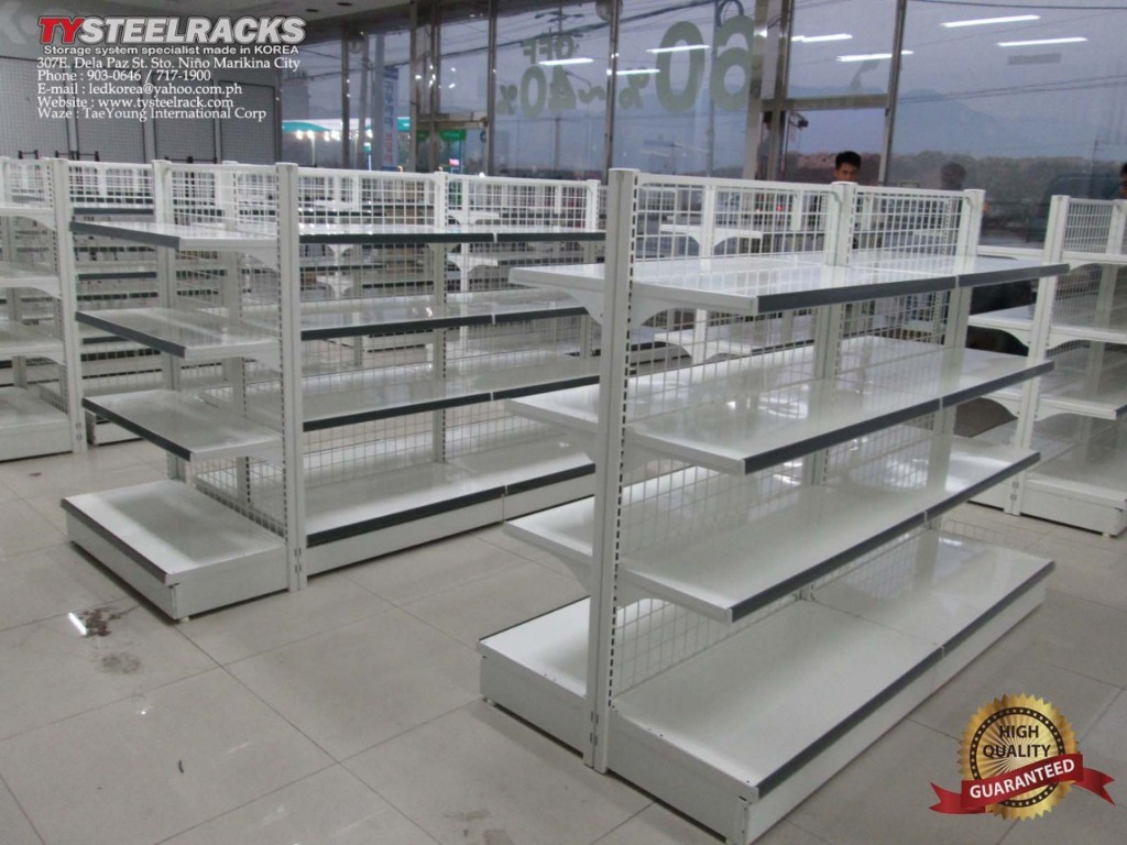 Gondola rack adjustable shelves grocery display rack, Furniture & Home ...
