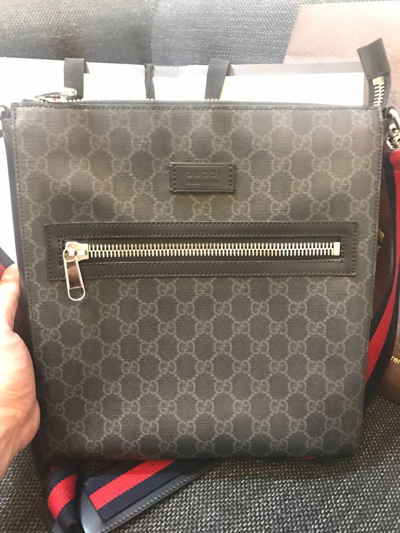 Gucci GG Black messenger bag, Men's Fashion, Bags, Sling Bags on Carousell