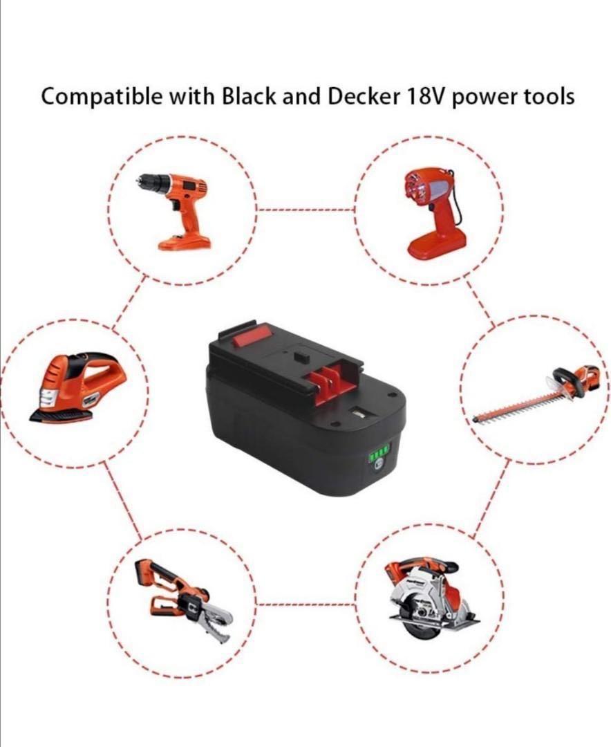 Replace for Black & Decker Firestorm FS18BX FSB18 Battery Pack HPB18 18V  3Ah 