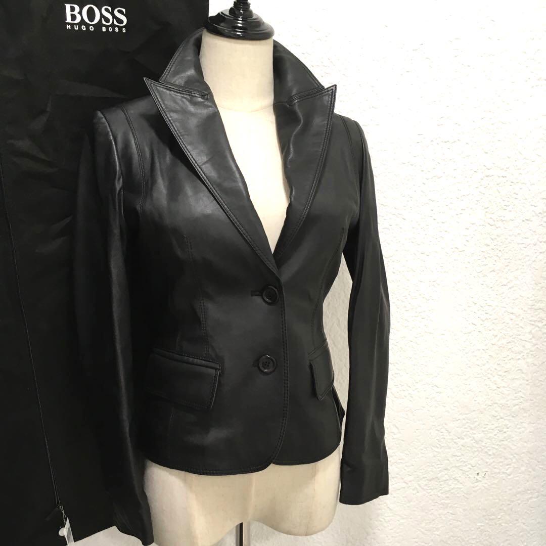 Hugo boss womens leather jacket discount