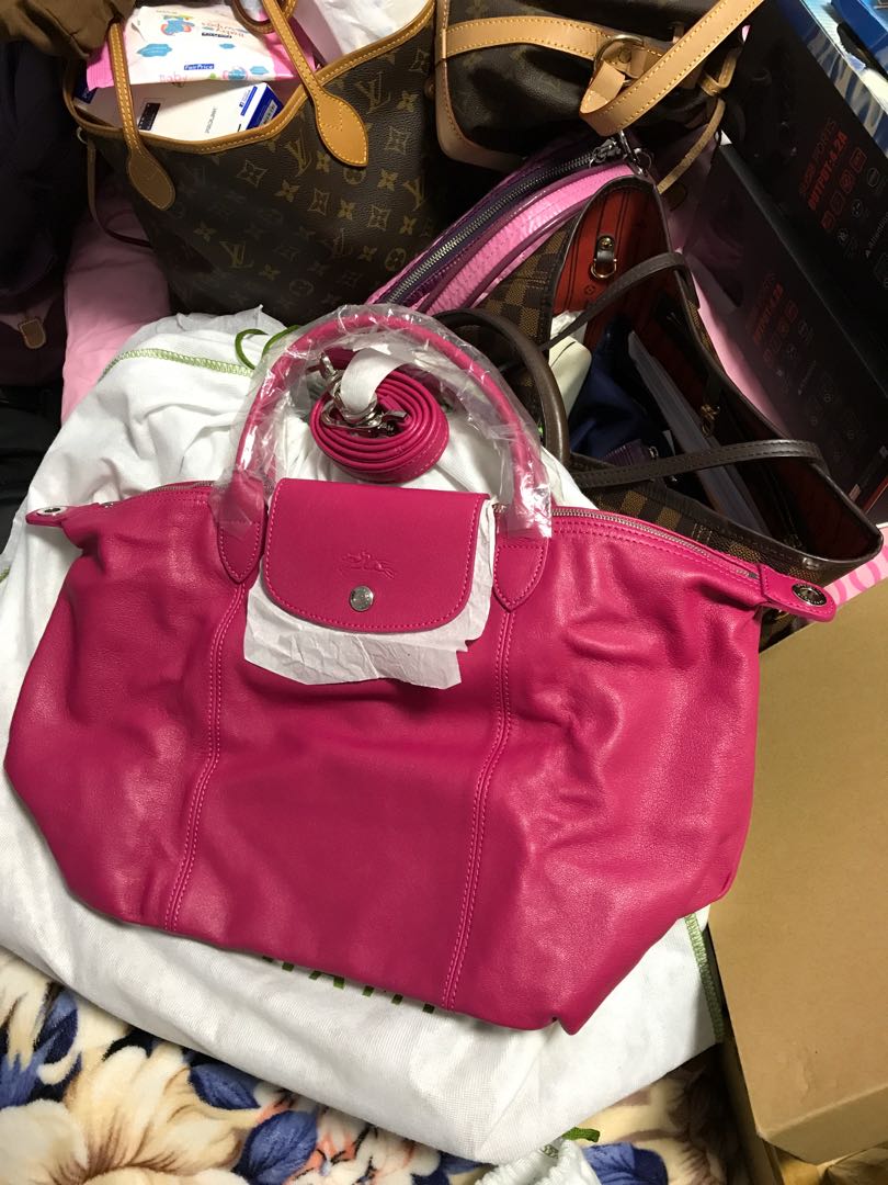 longchamp cuir leather