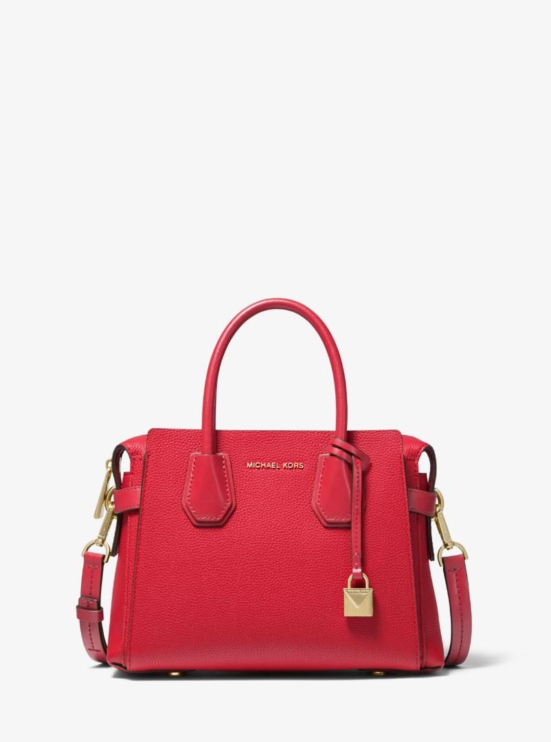 Mercer small pebbled leather belted satchel 2025
