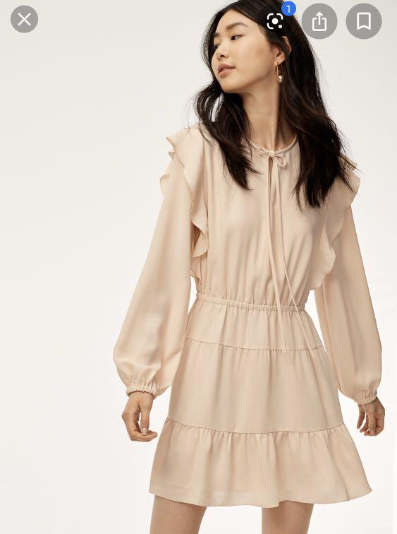 NEW Aritzia Wilfred Marvelle dress marigold yellow Women s Fashion Clothes on Carousell