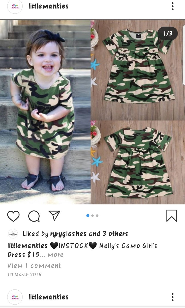 baby camo dress