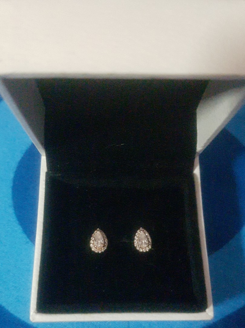 Pandora Teardrop Halo Stud Earrings