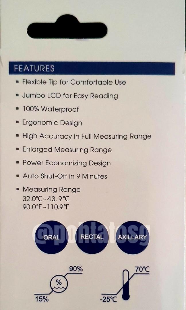 [READY STOCK] medACCU Digital Oral Clinical Thermometer ACT3020EX (Free