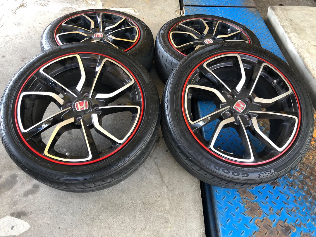 Sport Rim Honda Type R 16 Pcd 100, Auto Accessories on Carousell