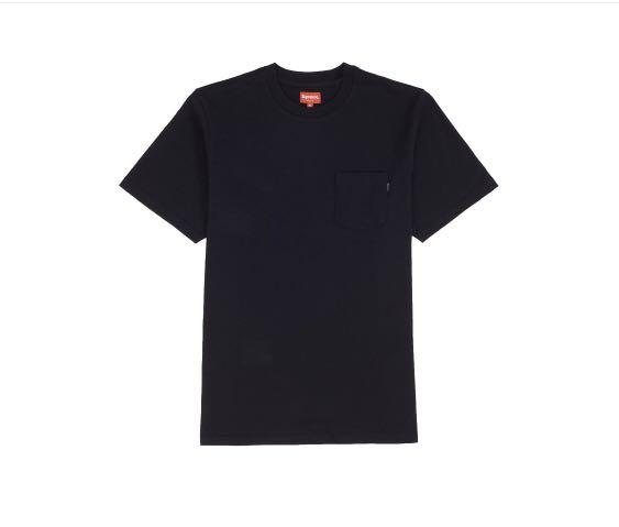 Supreme pocket on sale tee black