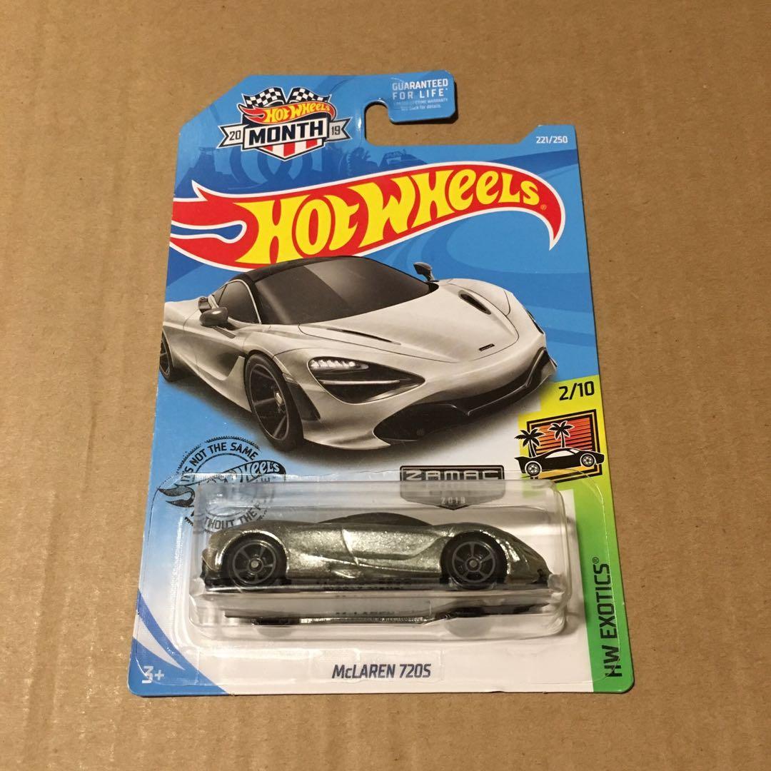 Us Card Hot Wheels Mclaren 720s Zamac Silver Hw Month Toys