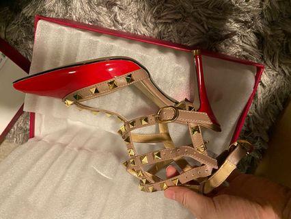 37Valentino Red rockstud high heel