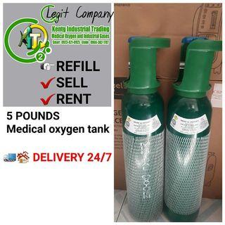 5 Pounds Refill Medical oxygen tank