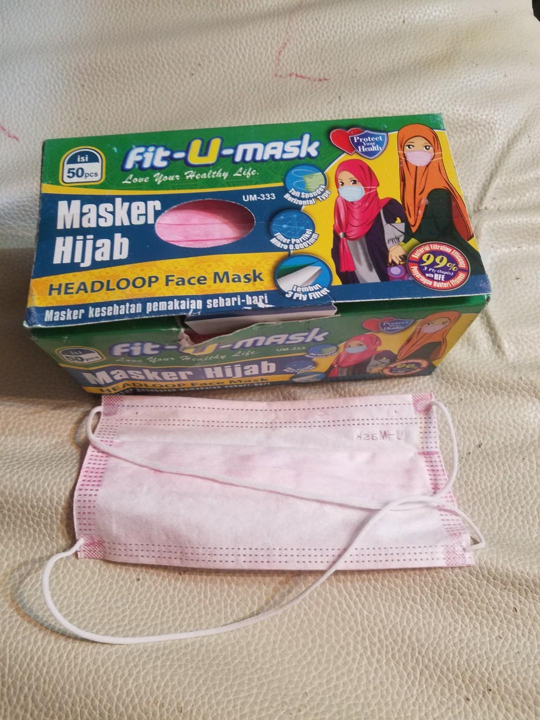 印尼口罩 3 層 Bfe 99 頭戴式masker 3 Ply Bef 99 Headloop