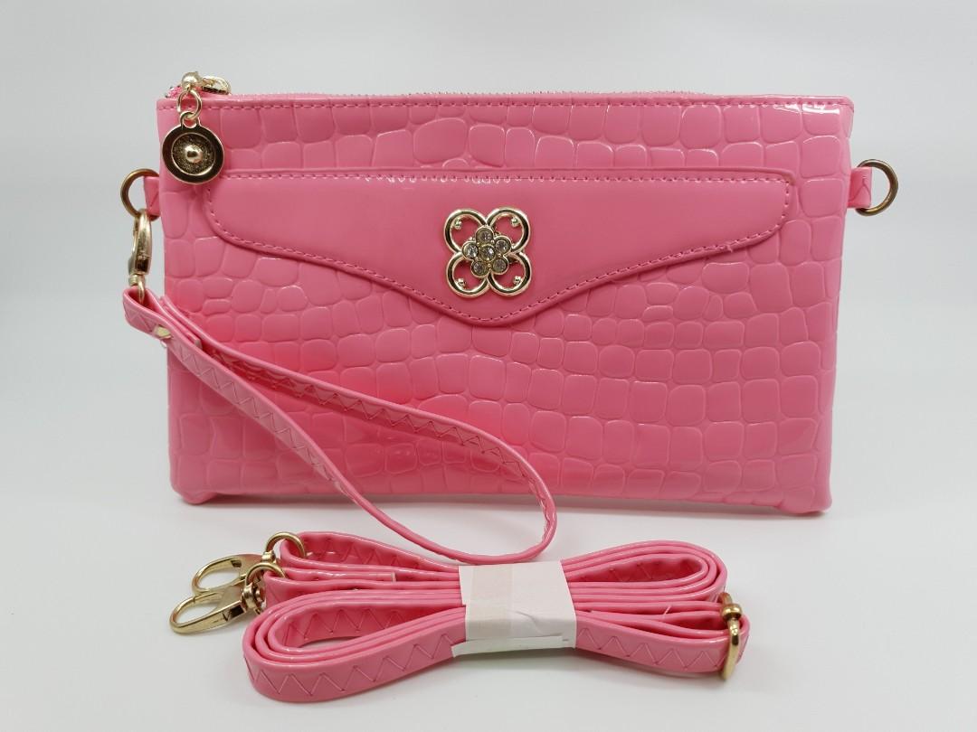 pink hand bag