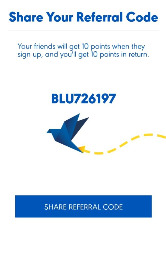 Blu Referral Code Promo Code Everything Else On Carousell