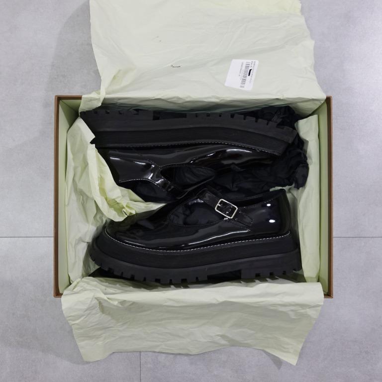 BURBERRY Leather T-BAR Shoes Classic British Mary Janes, 女裝, 鞋