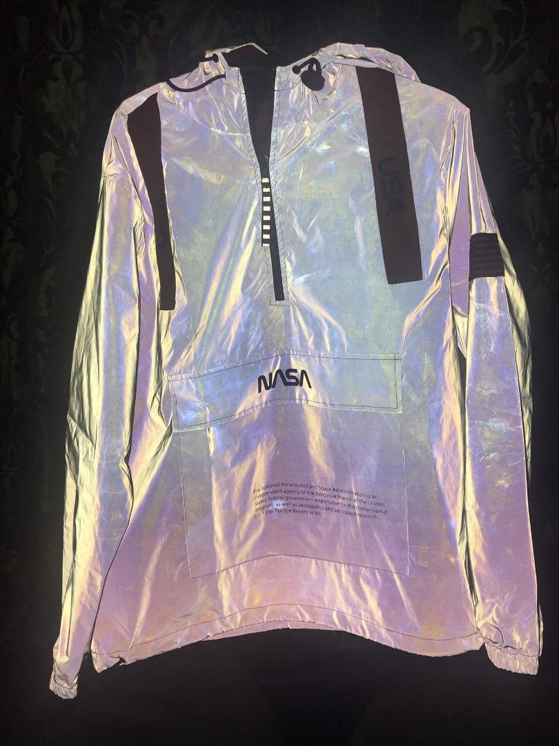 F21 NASA windbreaker jacket reflective rare