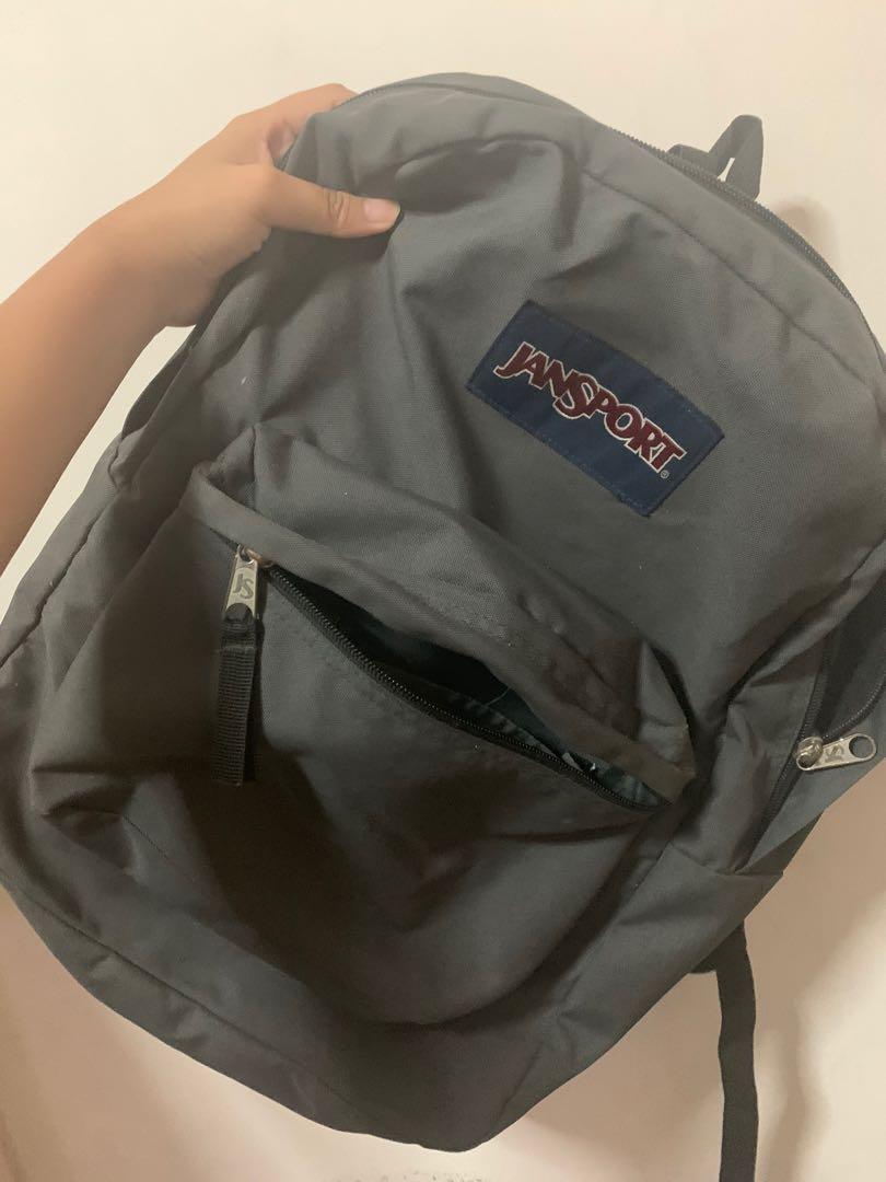 gray jansport backpack