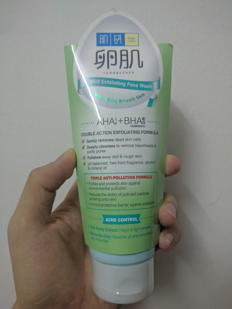 Hada Labo Aha Bha Mild Exfoliating Face Wash Health Beauty Skin Bath Body On Carousell