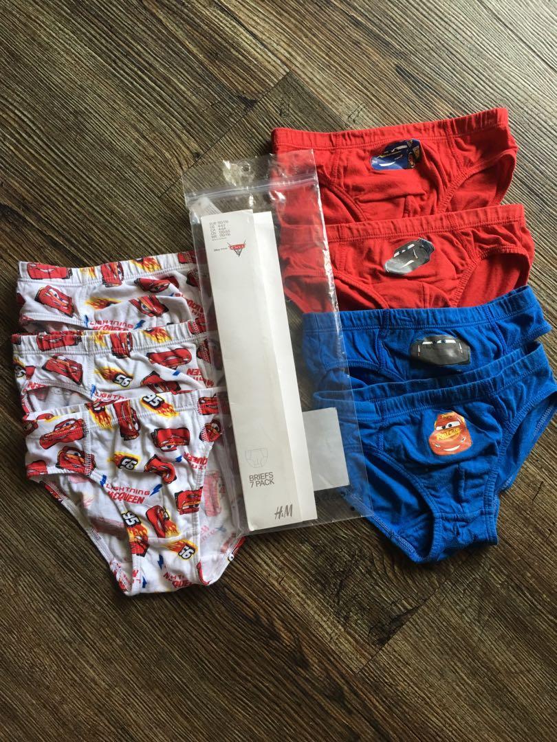 H&M Disney Cars underwear for little boys pack of 7, Babies & Kids, Babies  & Kids Fashion on Carousell