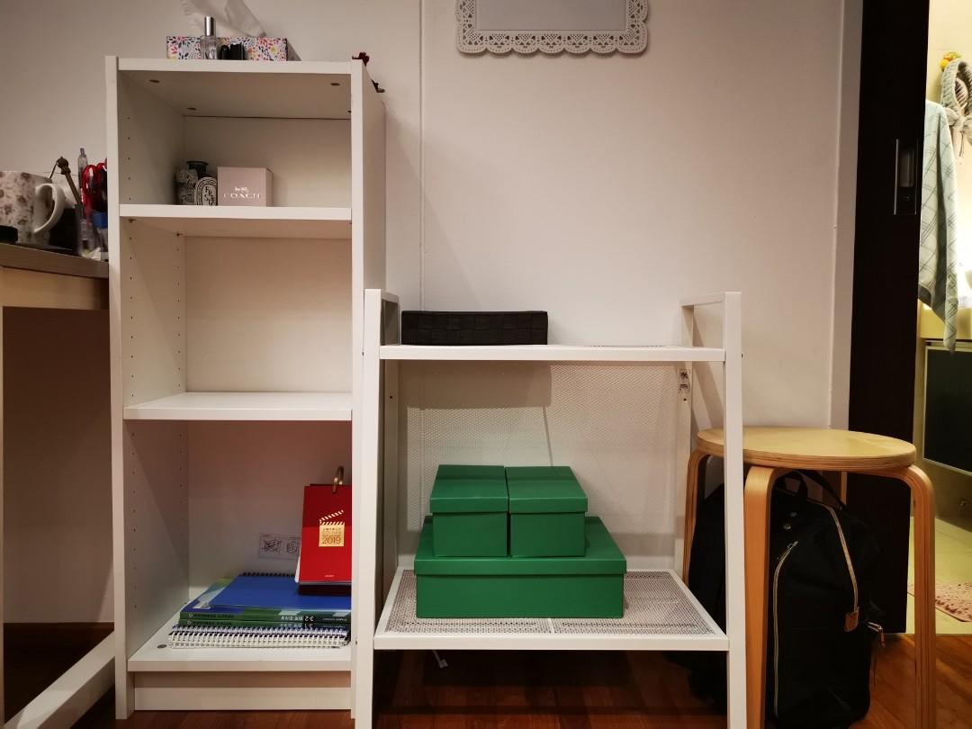 IKEA Billy Book shelf & metal shelf, Furniture & Home Living, Furniture