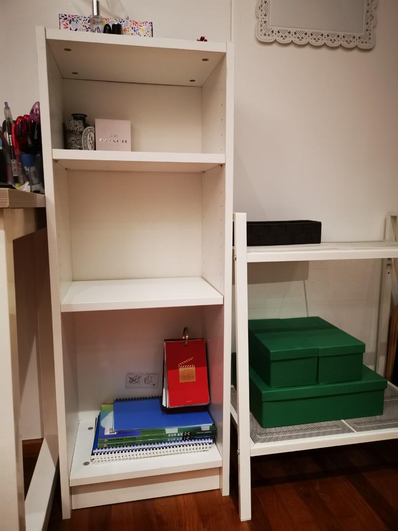 IKEA Billy Book shelf & metal shelf, Furniture & Home Living, Furniture