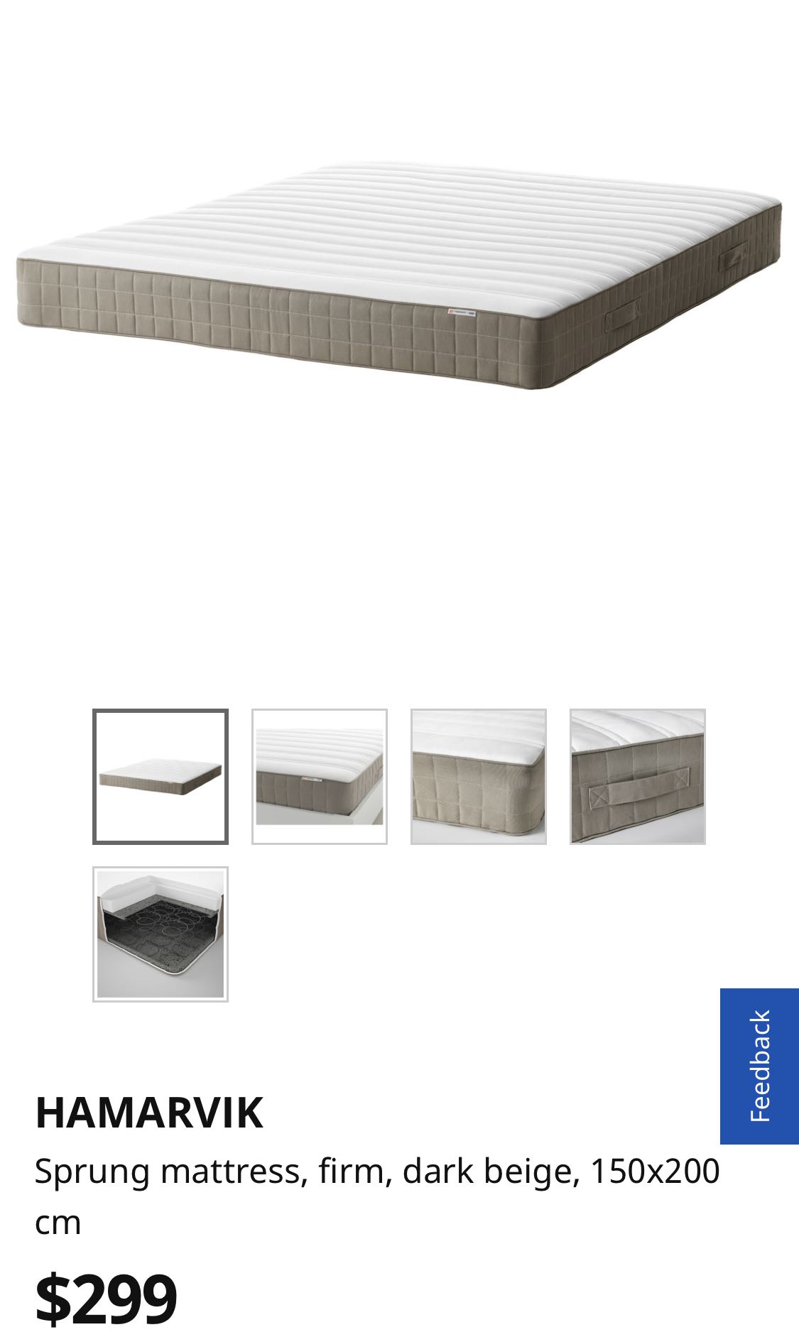 IKEA HAMARVIK Mattress (QUEEN), Furniture & Home Living, Furniture, Bed