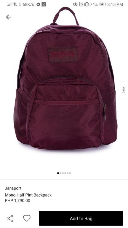 zalora jansport bag