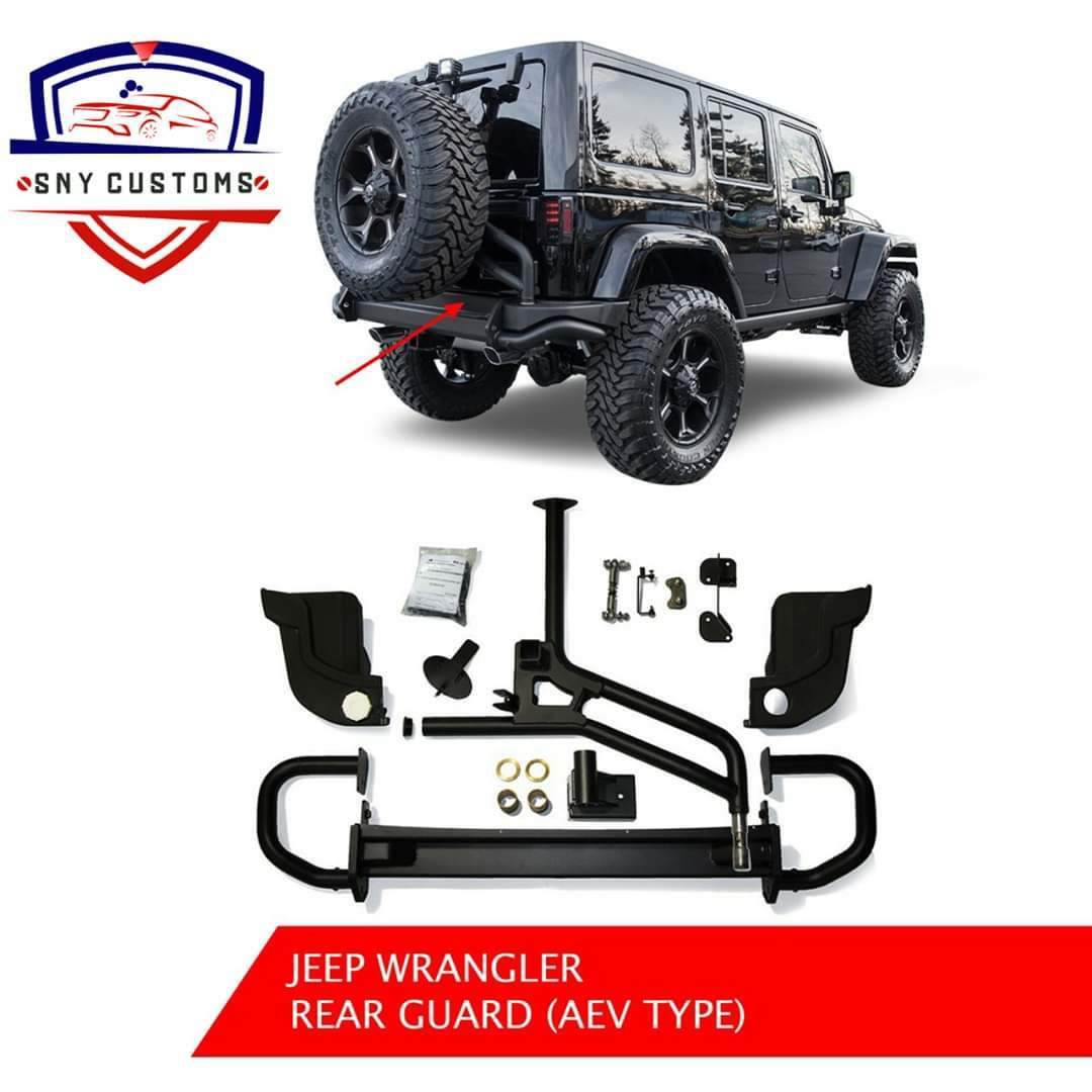 Jeep wrangler Rubicon aev Rear Bumper with Tire carrier, Car Parts