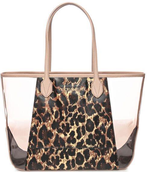 victoria secret leopard tote bag