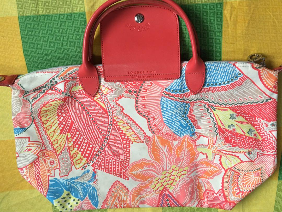 longchamp le pliage fleur