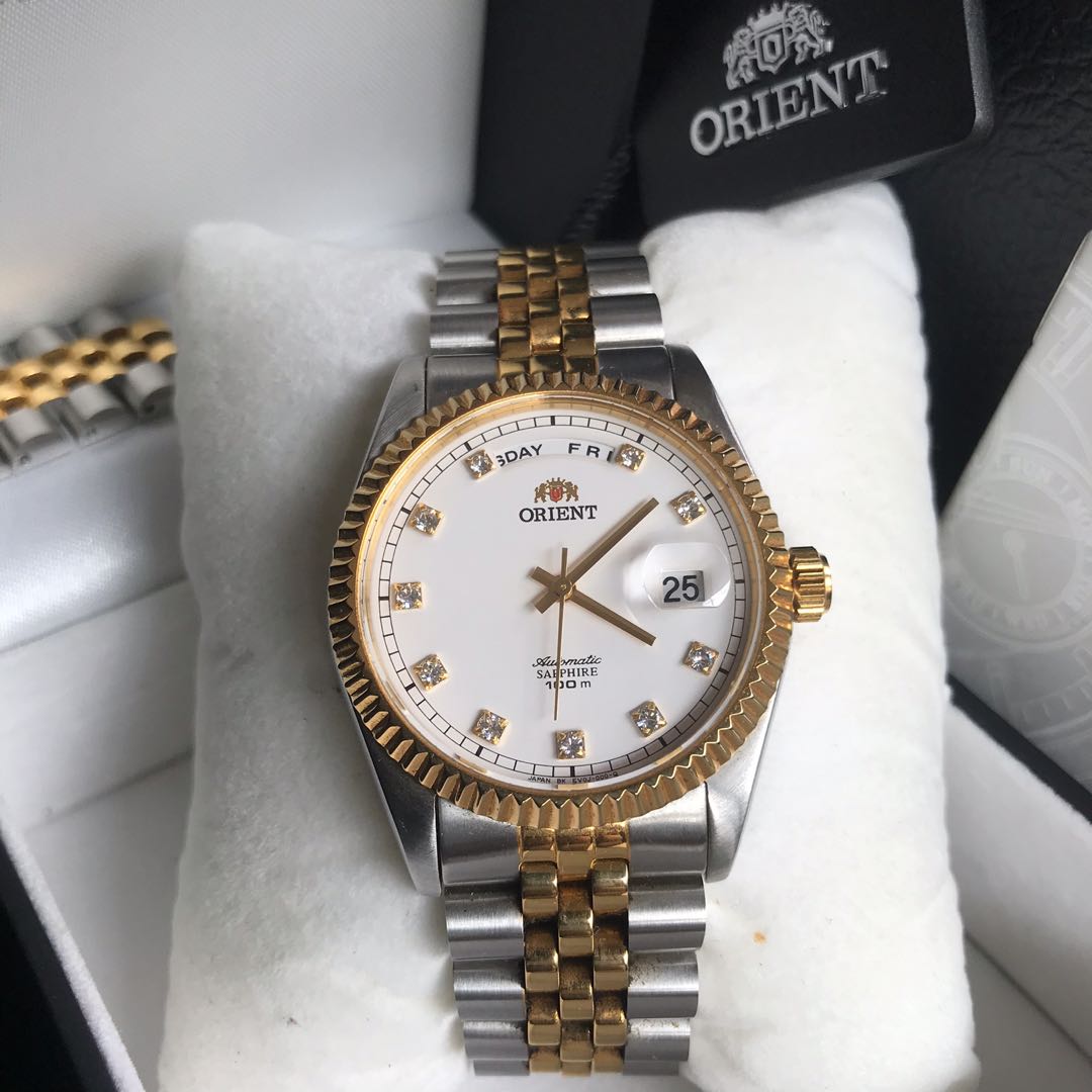 SOLD ORIENT President Classic Automatic Sapphire Watch Two Tone