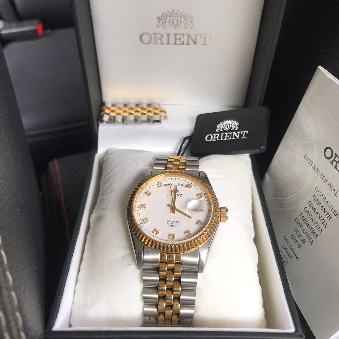 SOLD ORIENT President Classic Automatic Sapphire Watch Two Tone