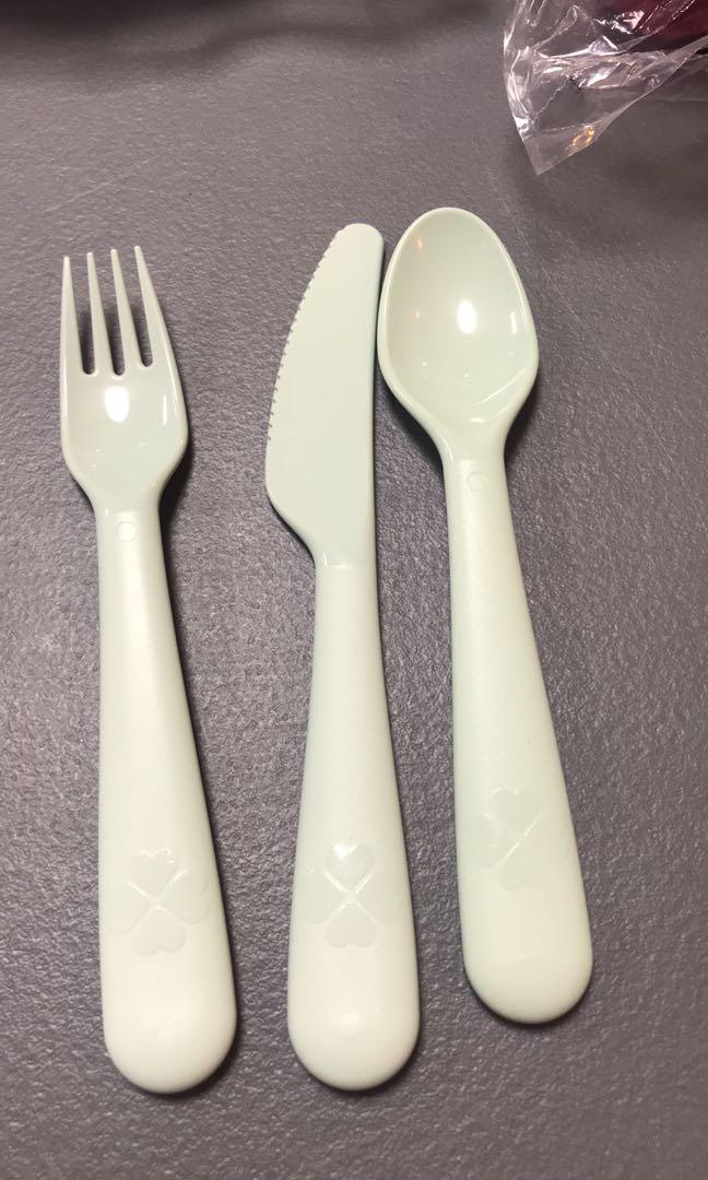 Pastel Colors IKEA spoon, fork, knife set, Furniture & Home Living