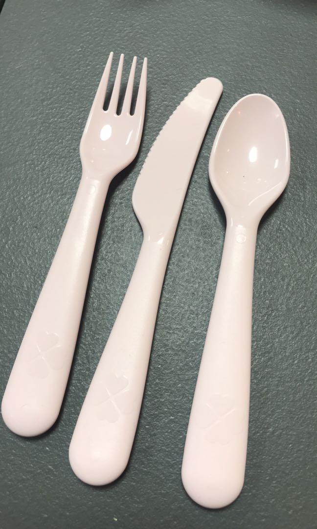 Pastel Colors IKEA spoon, fork, knife set, Furniture & Home Living