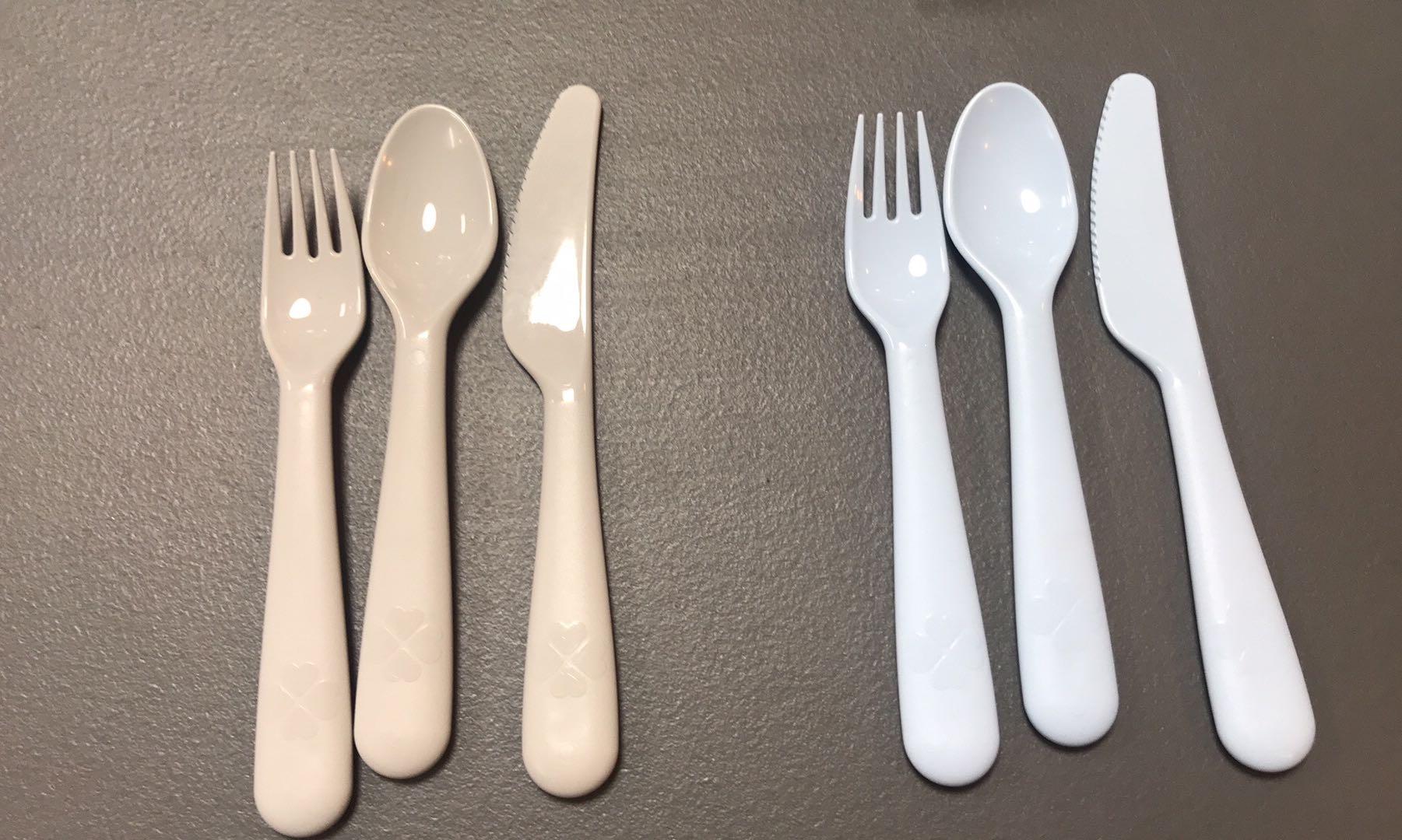 Pastel Colors IKEA spoon, fork, knife set, Furniture & Home Living