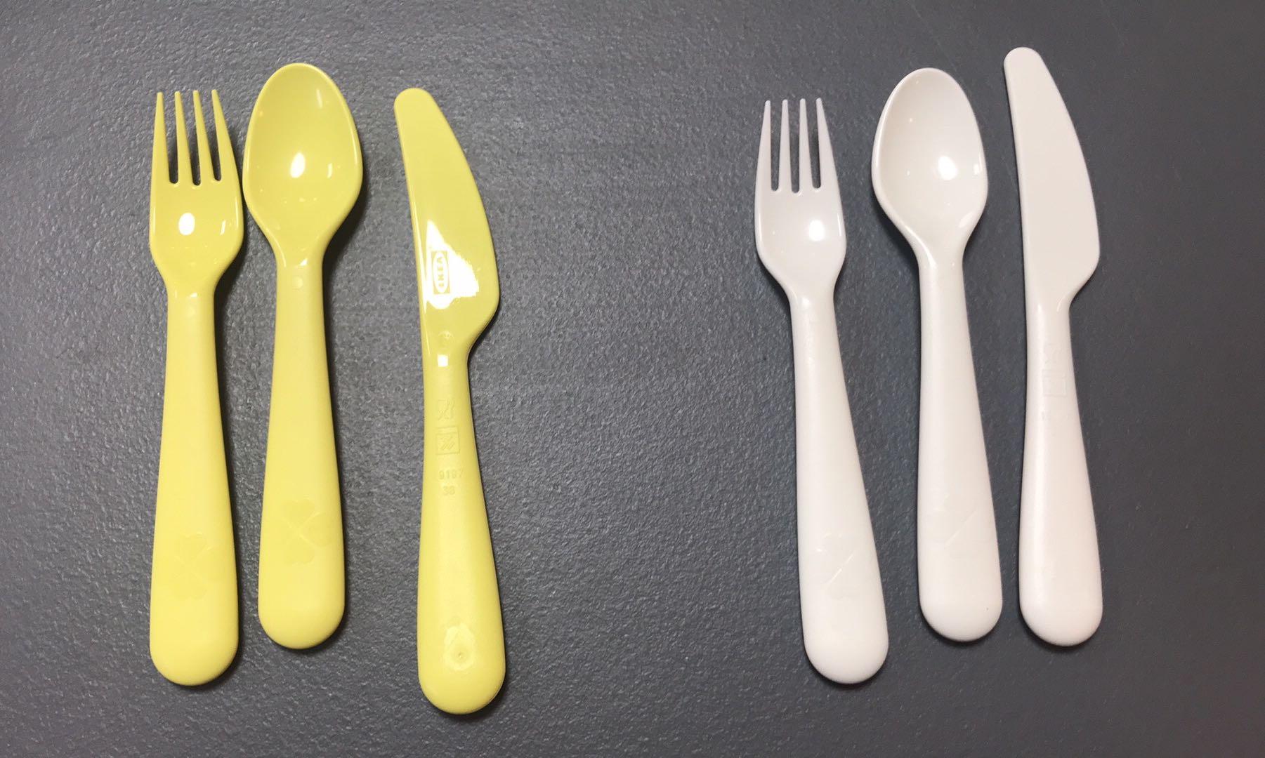 Pastel Colors IKEA spoon, fork, knife set, Furniture & Home Living