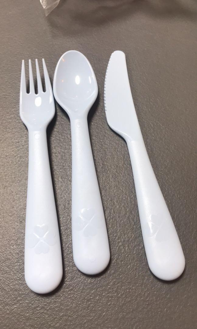 Pastel Colors IKEA spoon, fork, knife set, Furniture & Home Living