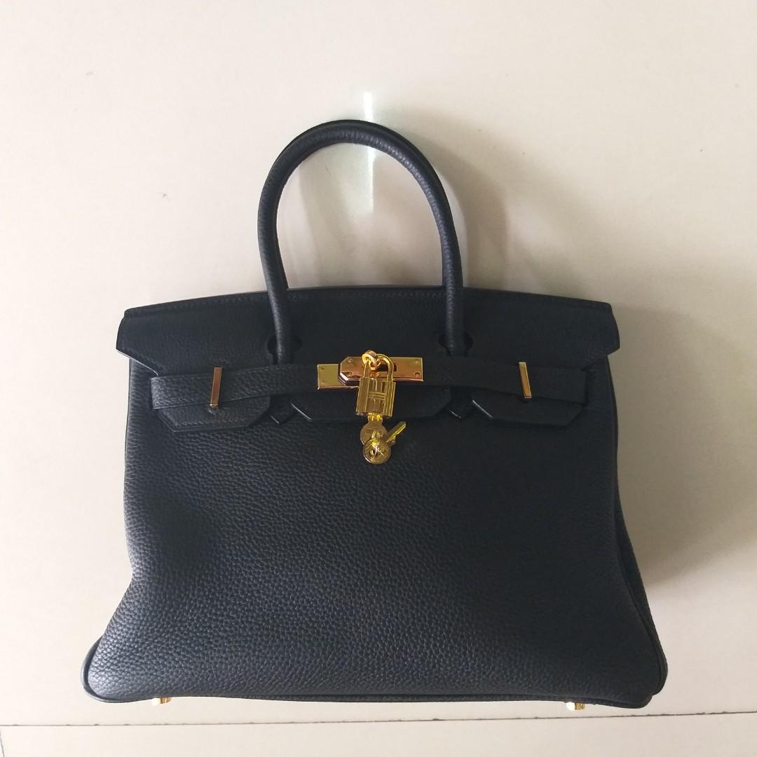 Birkin 30 Black togo, Luxury, Bags & Wallets on Carousell