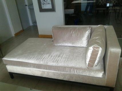 Velvet side sofas
