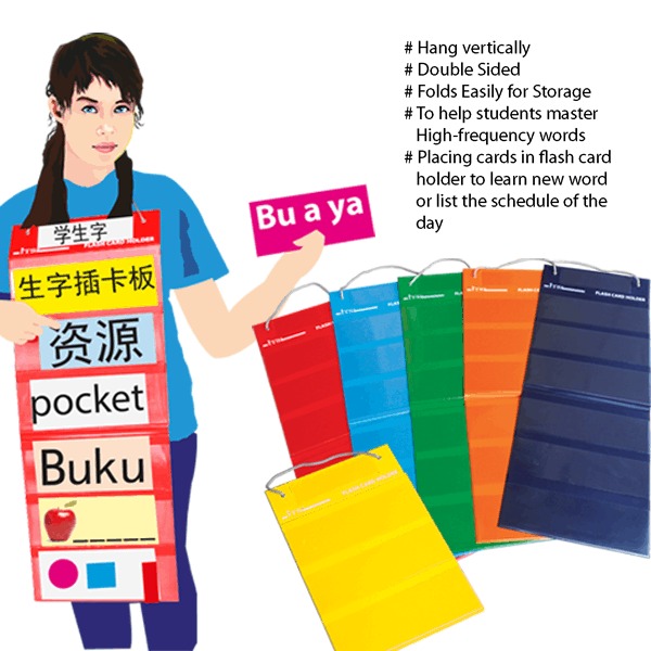 12 Pockets Flash Card Holder, Hobbies & Toys, Stationery & Craft
