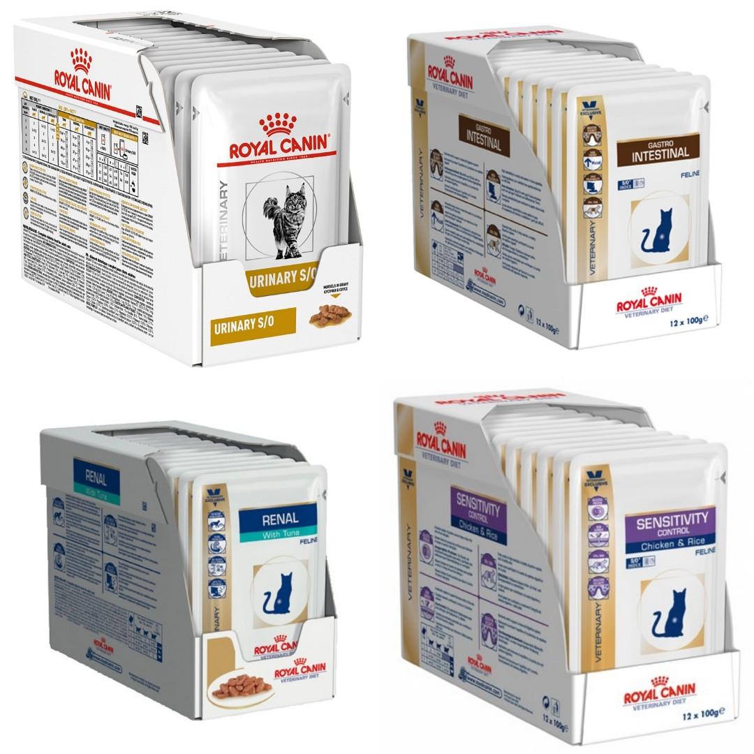 Royal canin gastrointestinal sale feline pouches 12x100g