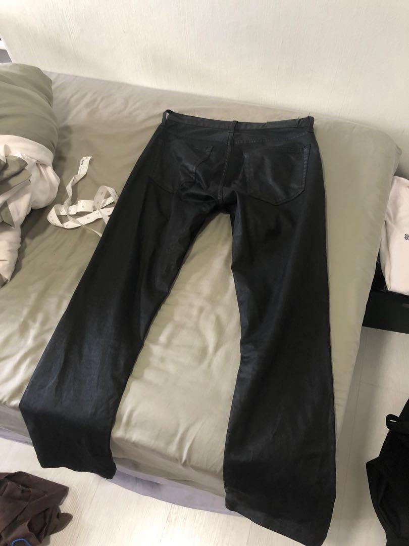 Acne Studios Black Waxed Denim Roc Jeans, Men's Fashion, Bottoms, Jeans ...