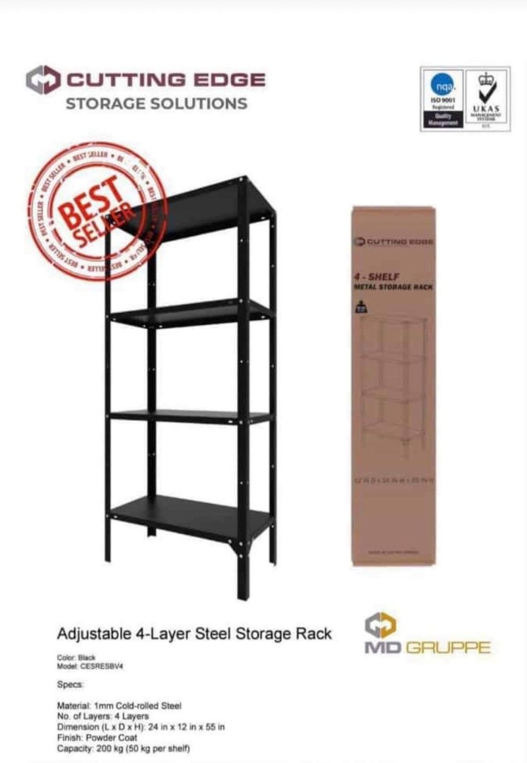 Adjustable 4 Shelf High Quality Rack