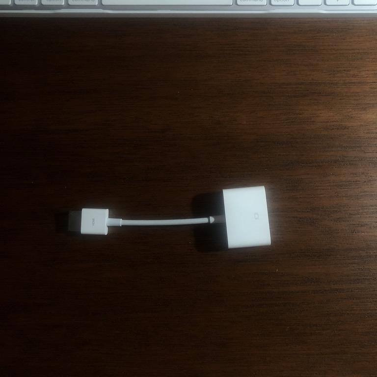 Apple HDMI to DVI Adapter (Category: Cables & Adaptors) located in Taguig. Submitted by barok0325 (Listing ID 278668009, Image 1). Description: Used but not abused no box - unit only sold for 1.5k on malls/apple store .