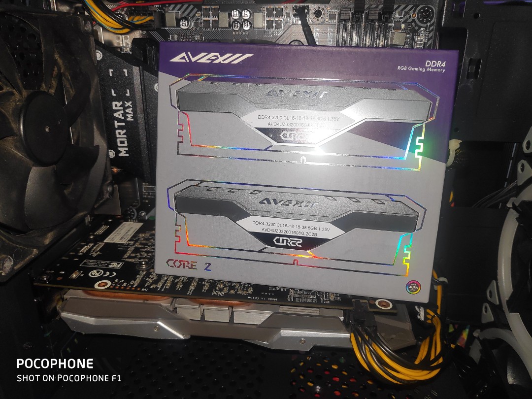 Avexir Core 2 spectrum RGB fans 16gb kit 2x8gb ddr4 3200