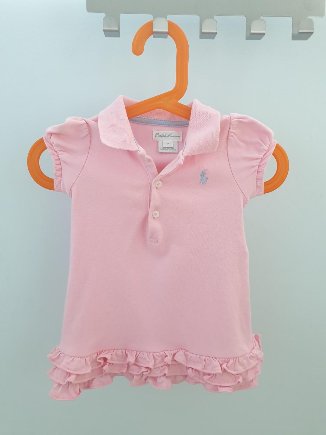Girls pink cheap polo dress