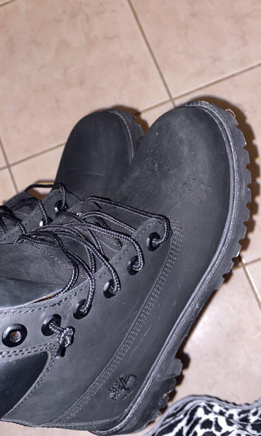 BLACK TIMBERLANDS SIZE 5 KIDS OR 7 WOMEN Women s Fashion Shoes on Carousell